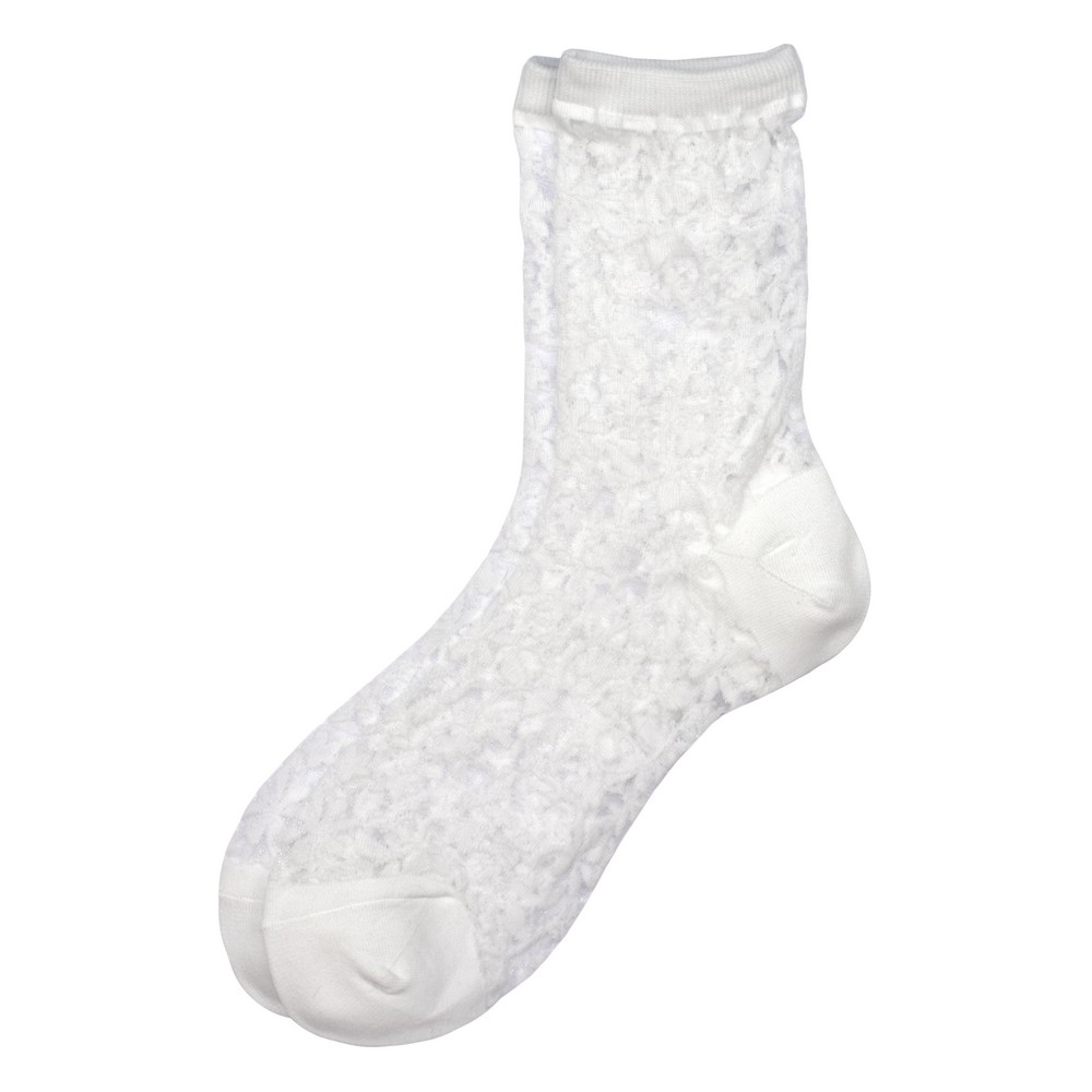 Socks sheer garden blanche white