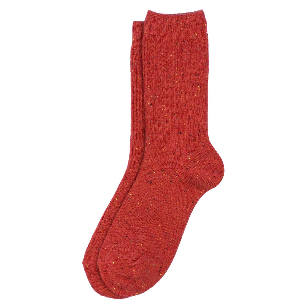 Socks acrylic speckle fleck red