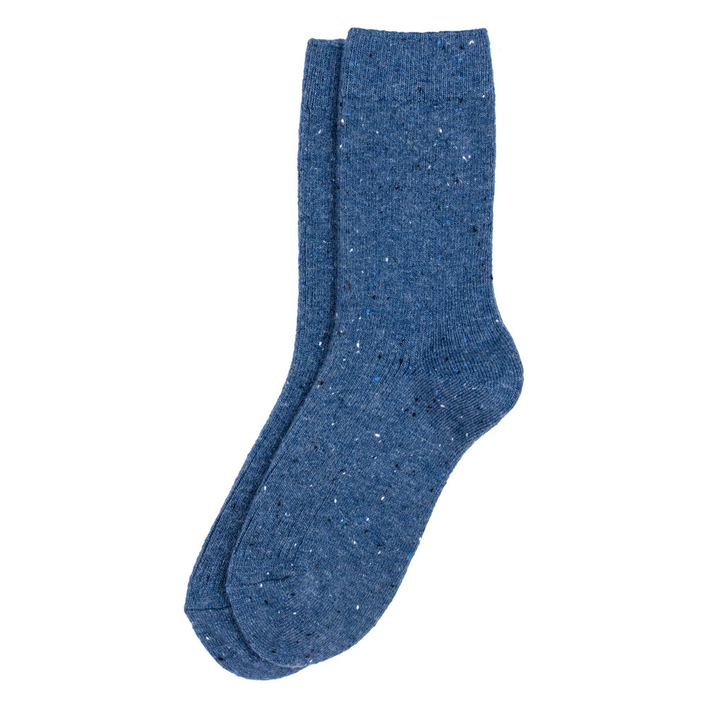 Socks acrylic speckle fleck blue