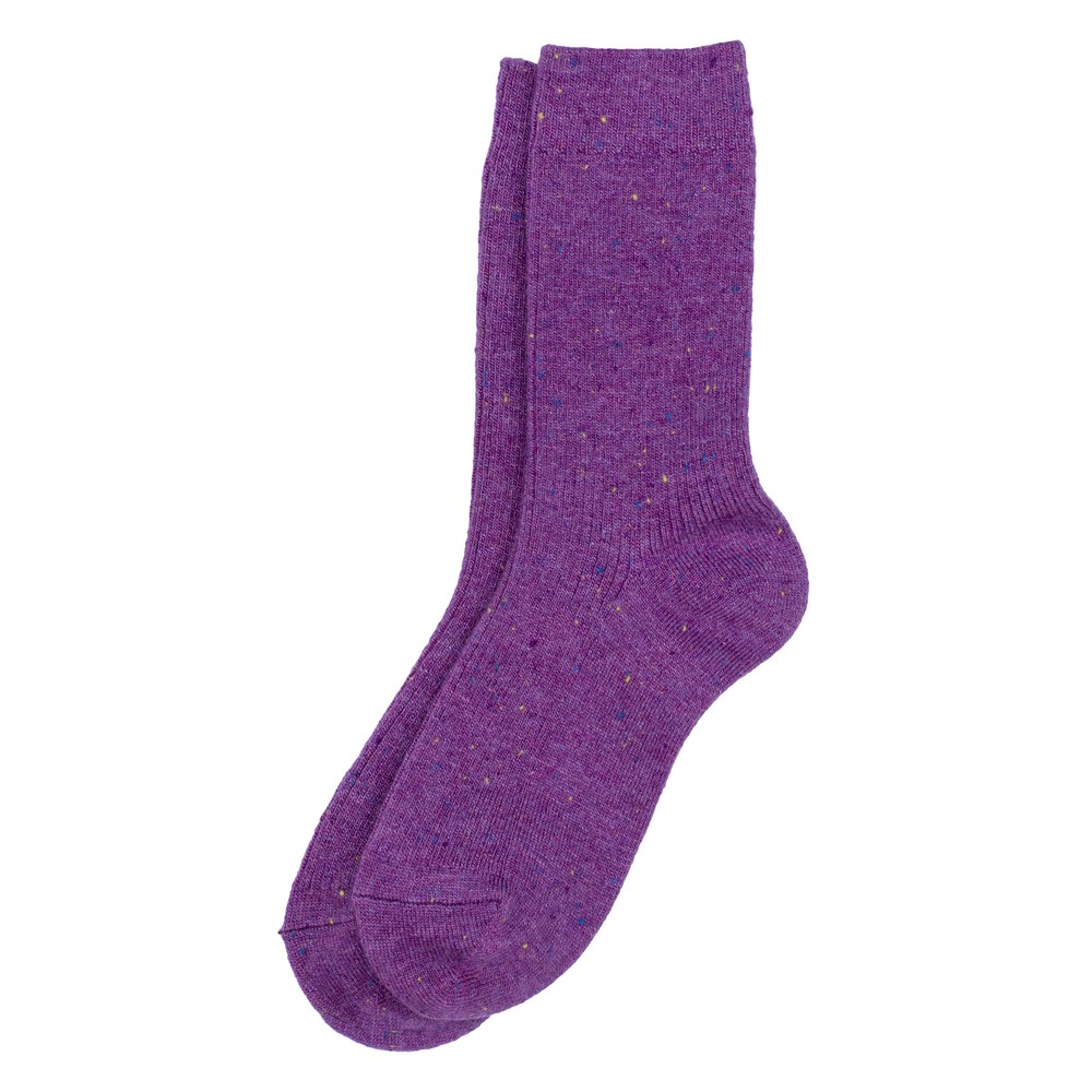 Socks acrylic speckle fleck purple