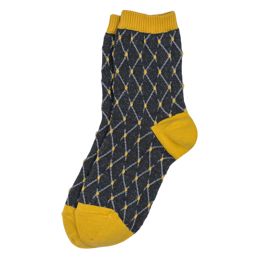Socks cotton & lurex diamond black & gold