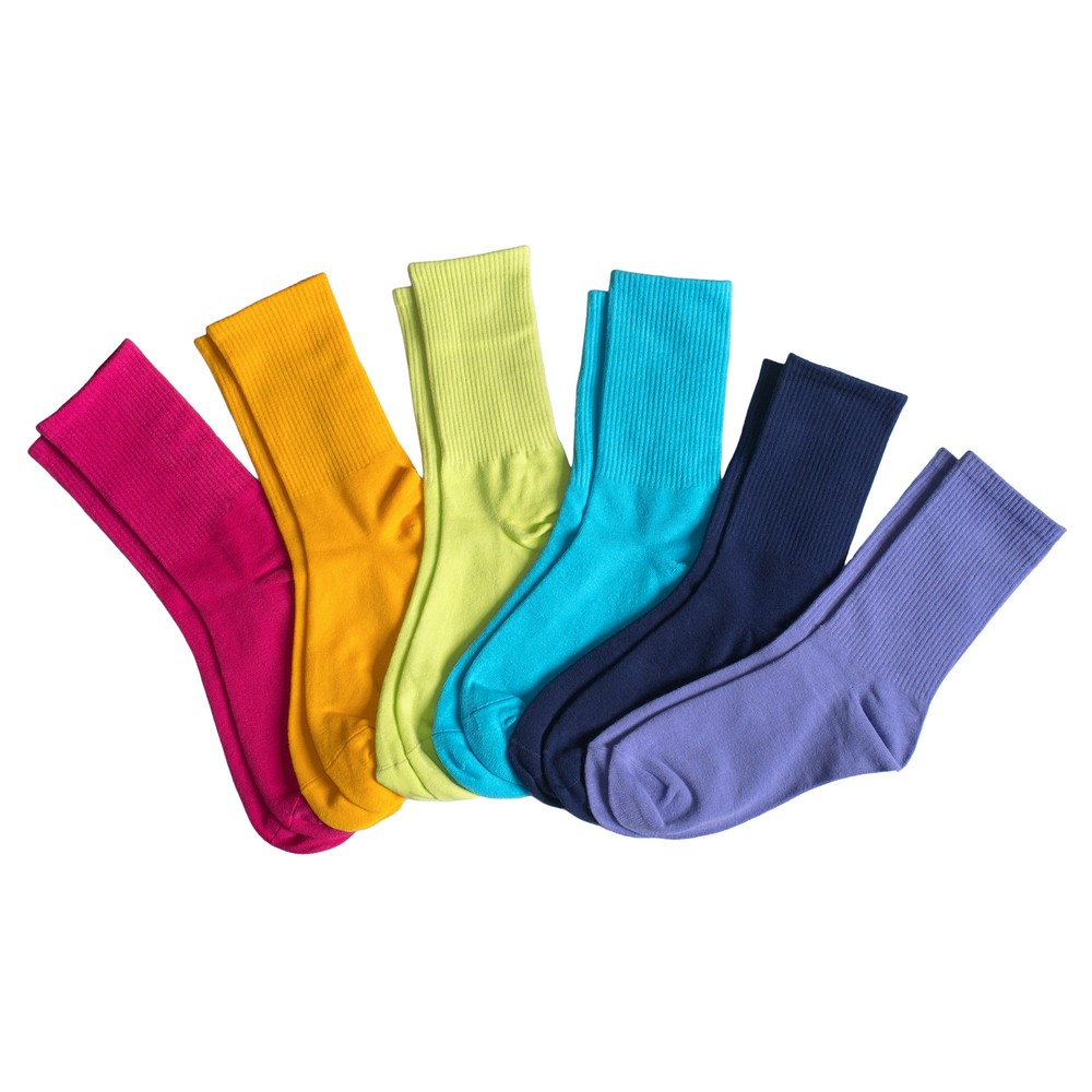 Socks cotton & spandex designers choice set of 6 multicoloured