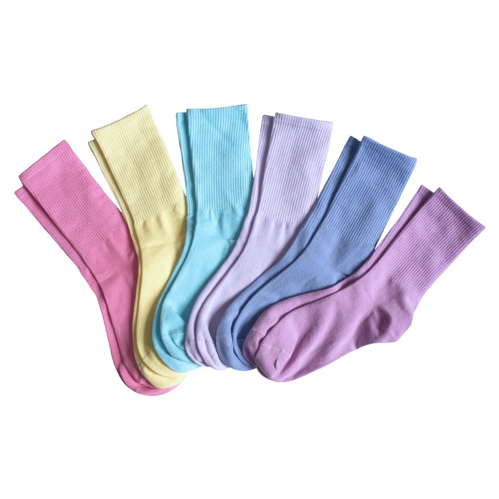 Socks cotton & spandex ice cream colour set of 6 multicoloured
