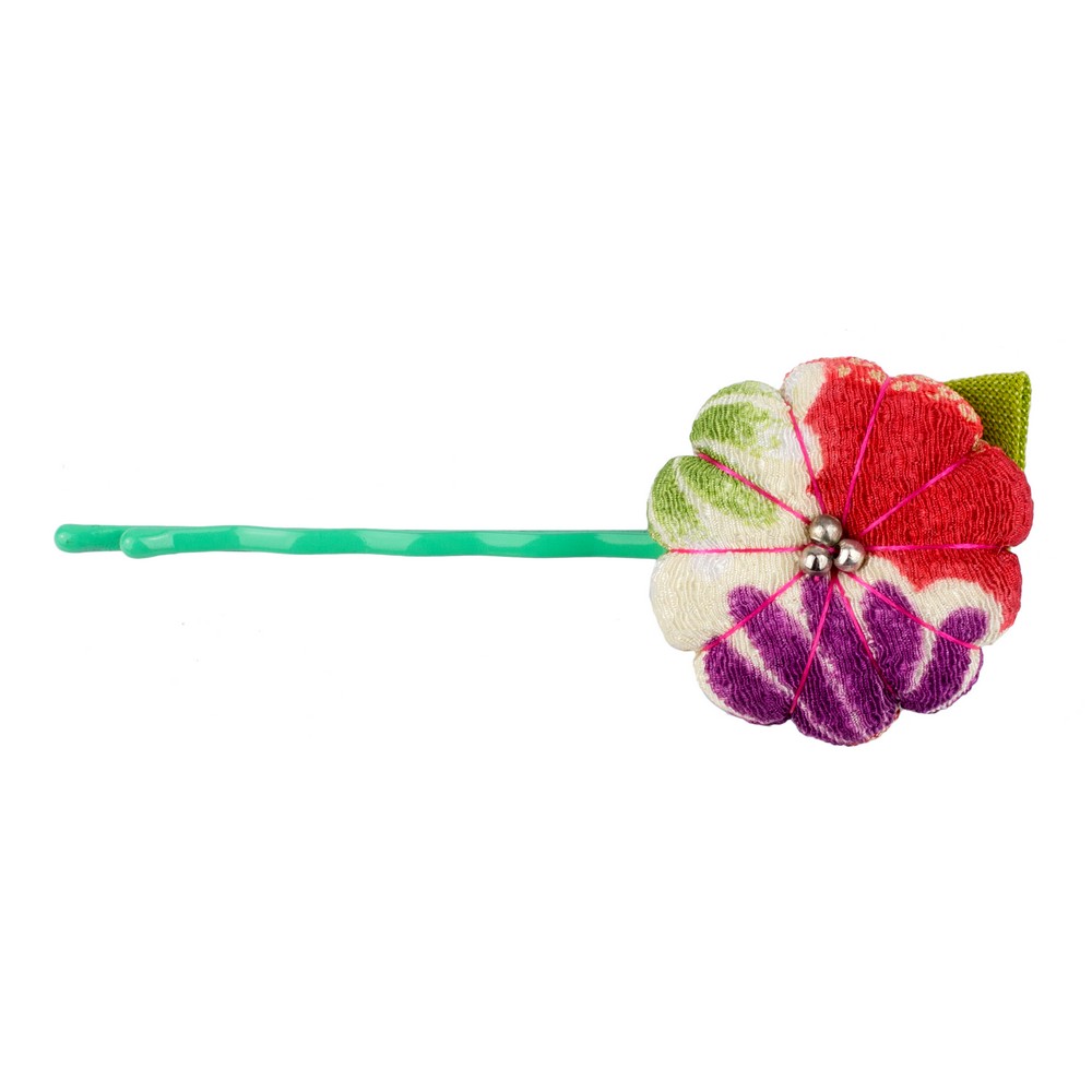 Hair grip cotton tsumami zaiku multicoloured