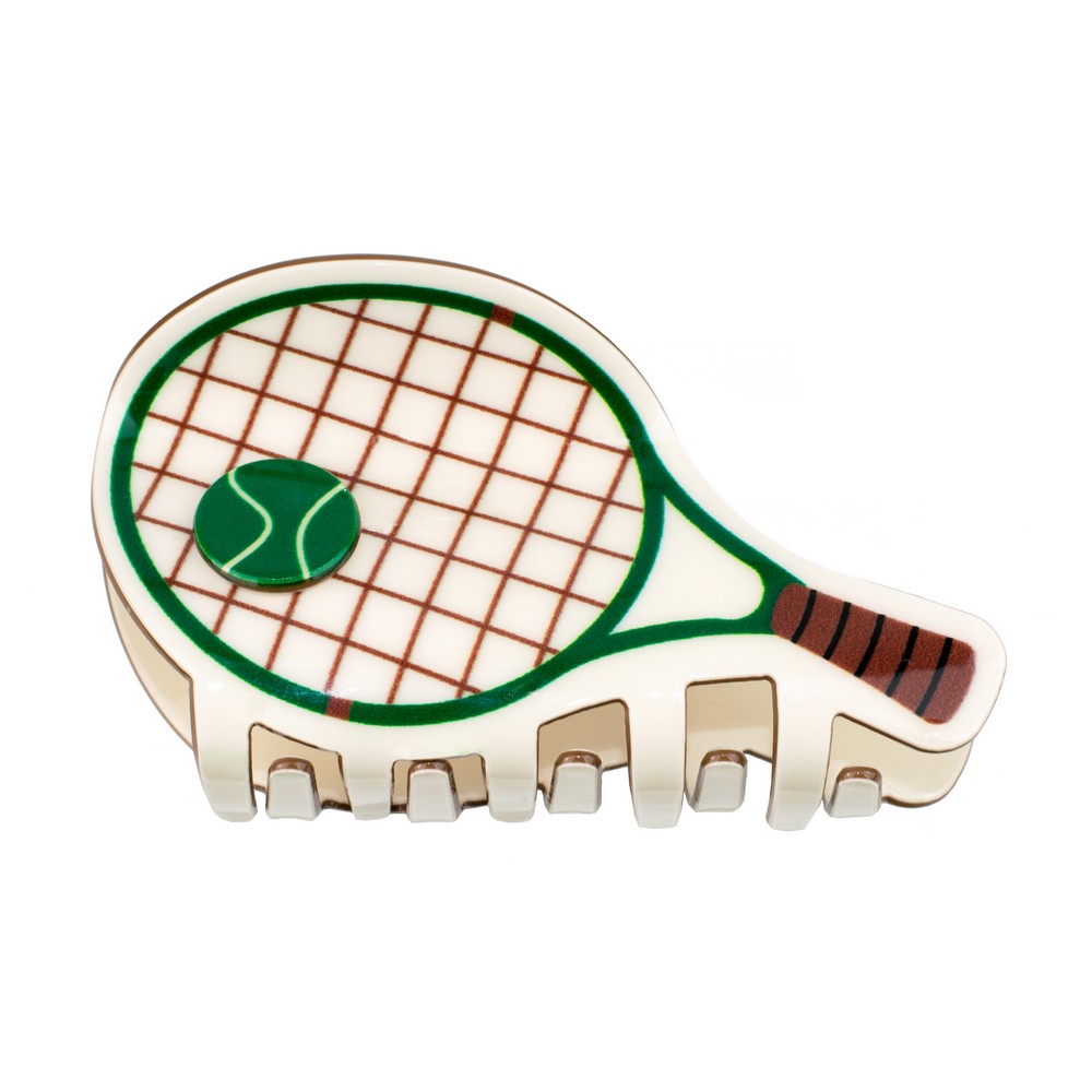 Hairwear claw clip tennis racket multicoloured