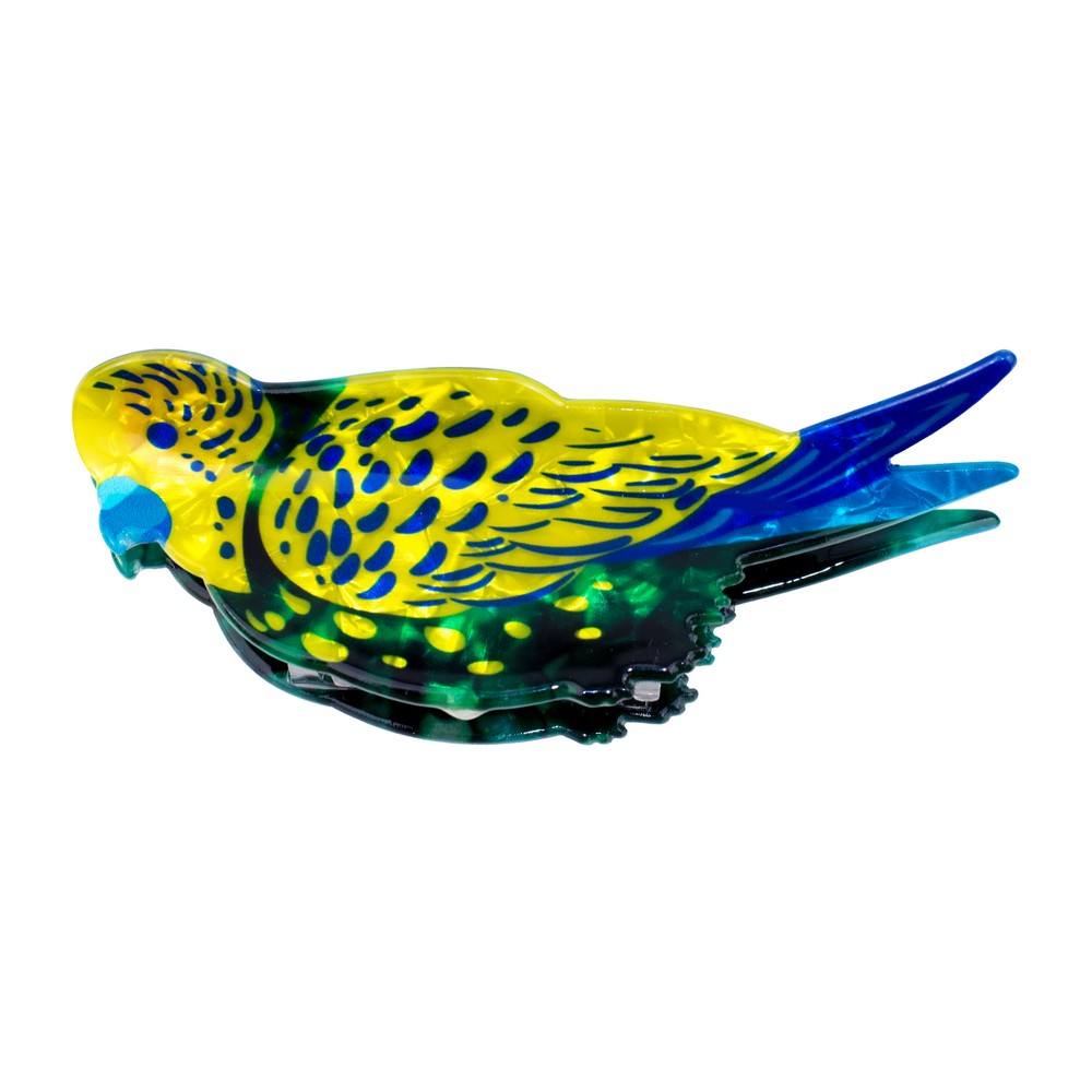 Hairwear claw clip parrot blue