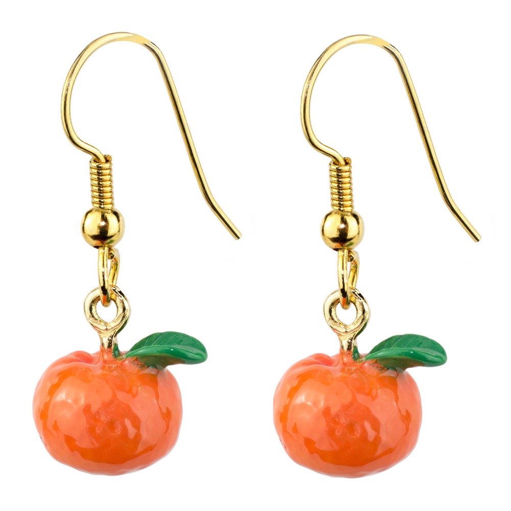 Drop earring enamel orange grove orange