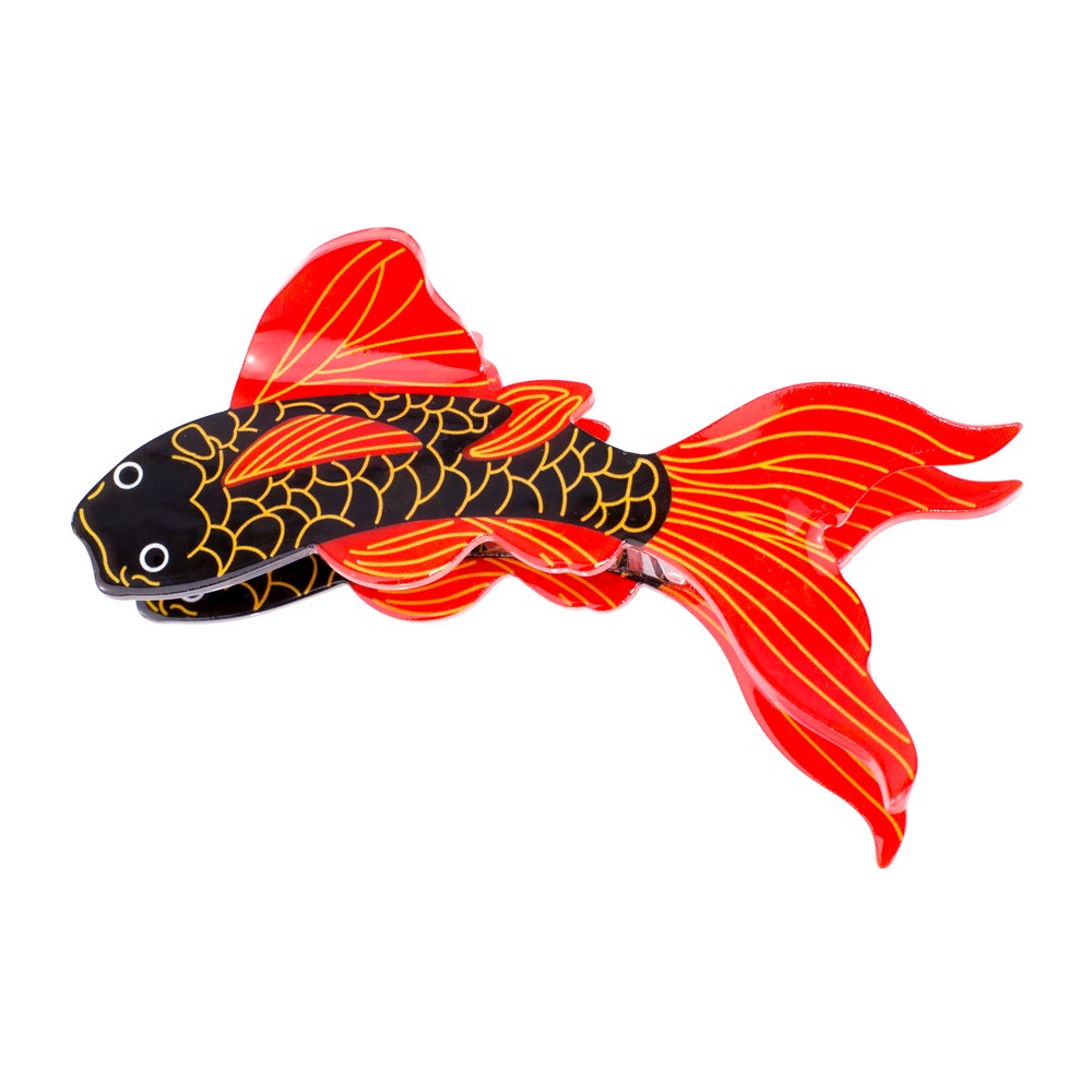 Hairwear claw clip koi carp black