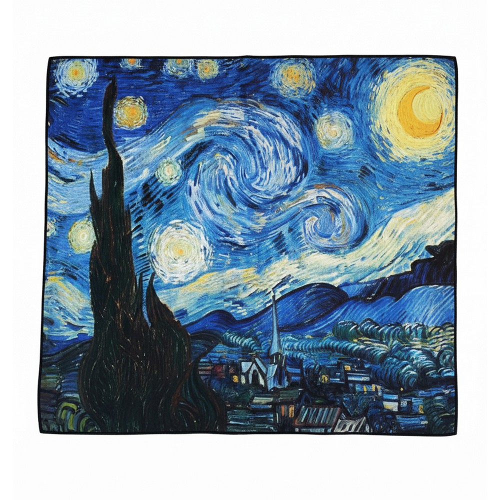 Scarf kerchief Van Gogh starry night blue
