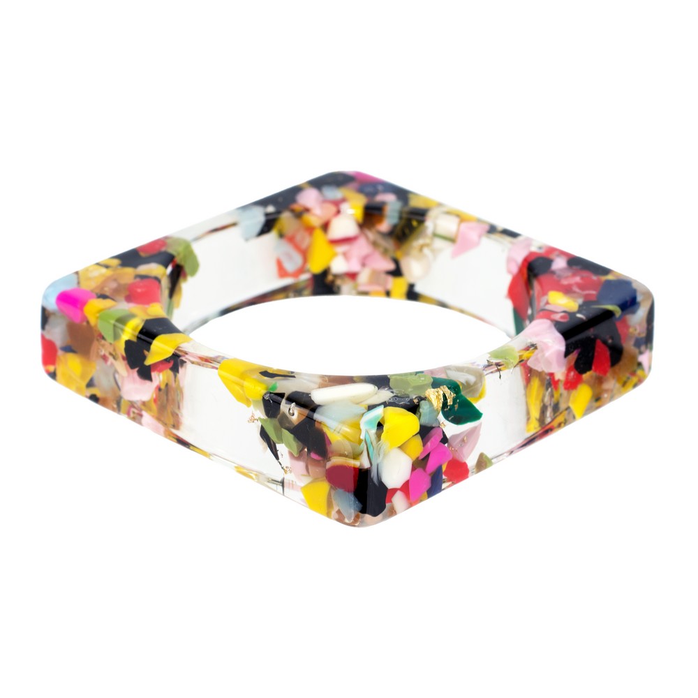 Bangle square slice multicoloured