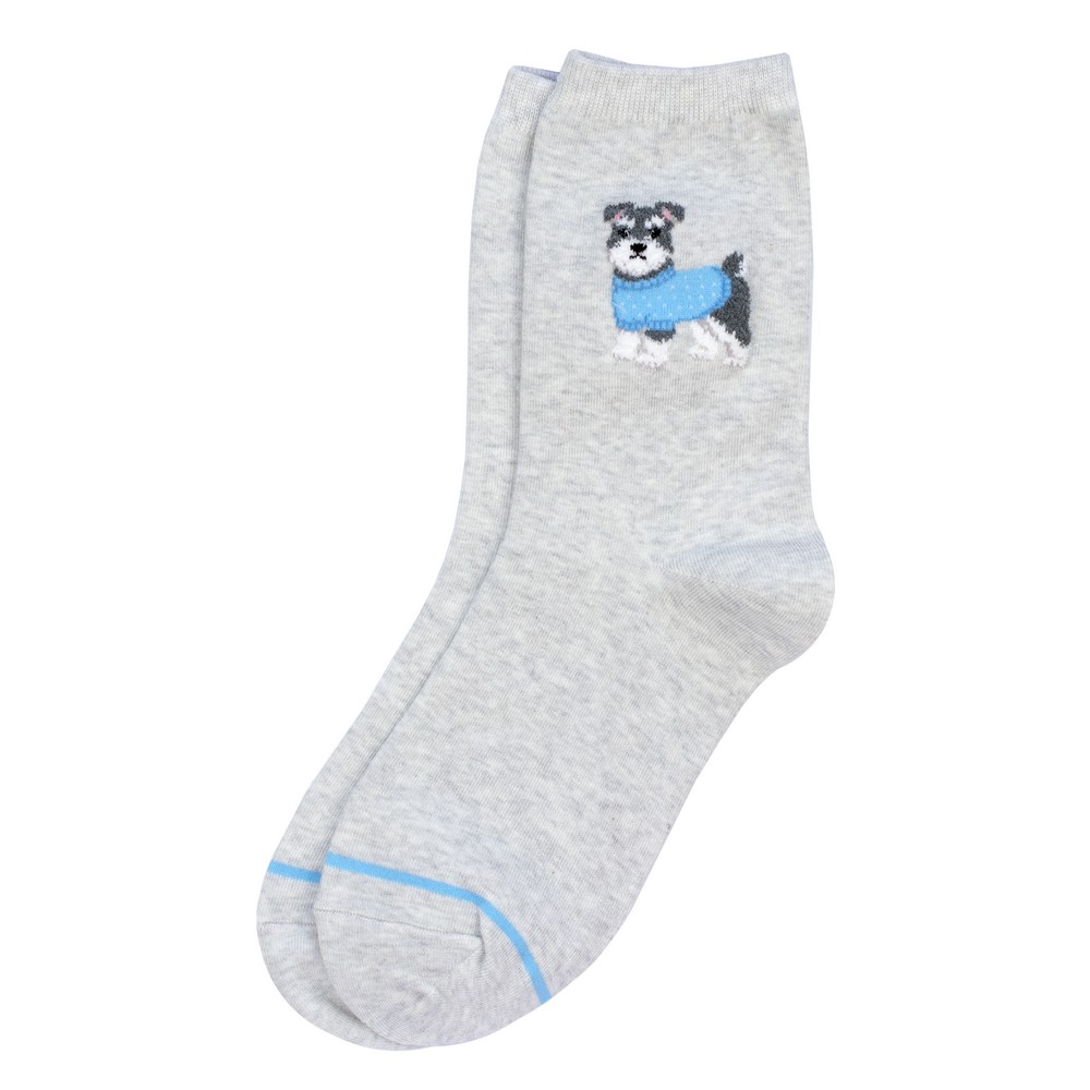 Socks cotton & spandex dog walk grey