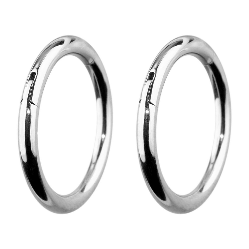 Hoop earring plain silver