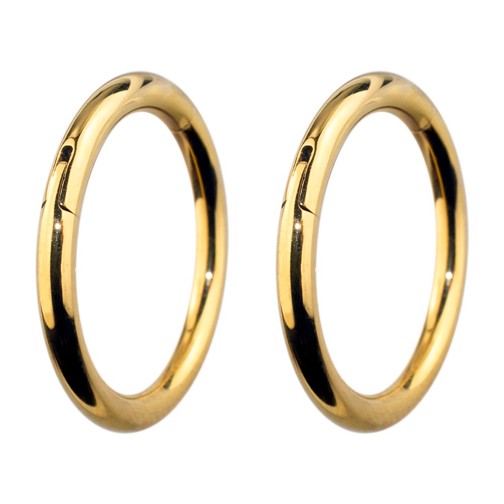 Hoop earring plain gold