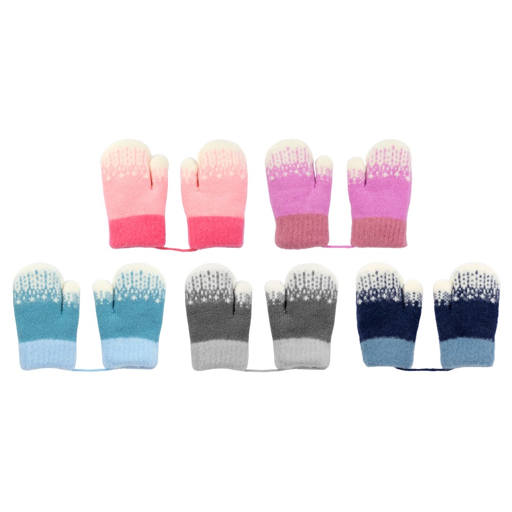 Gloves acrylic kids graduated nordic