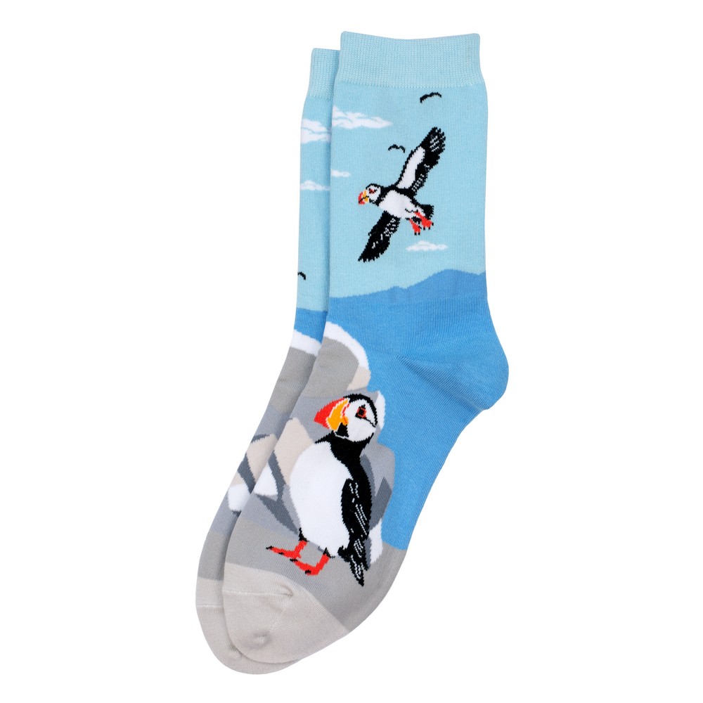 Socks cotton & spandex puffin blue