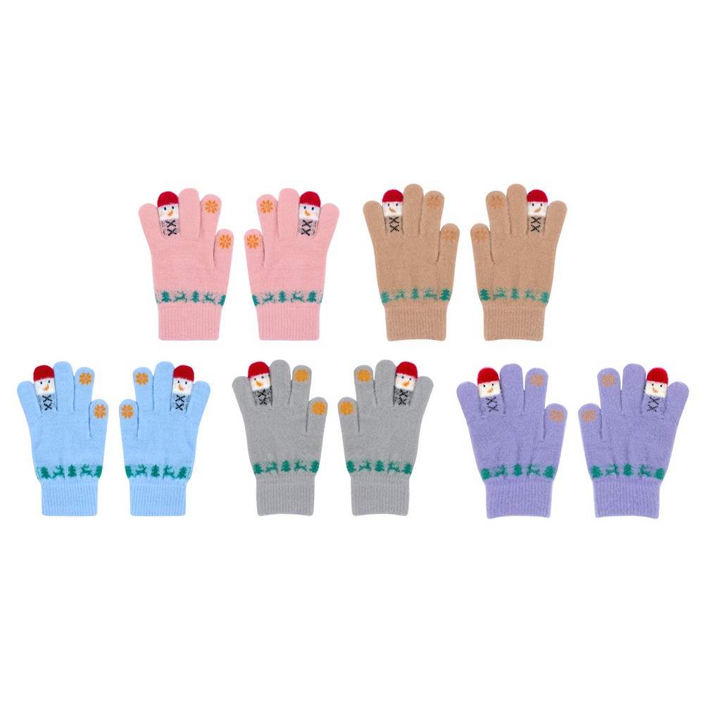 Gloves acrylic finger puppet assorted colours